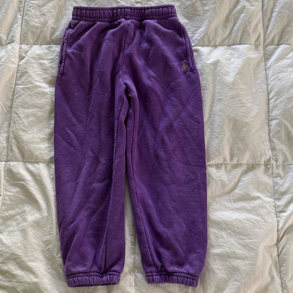 Gap Purple Fleece Jogger Pants - Kids